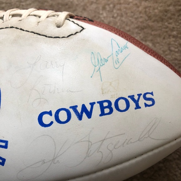 Vintage 1980's Dallas Cowboys Autographed Signed Football - No COA - Picture 10 of 16